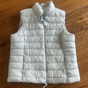 Light Gray Quilted women’s Puffer Vest - Sleeveless Jacket
